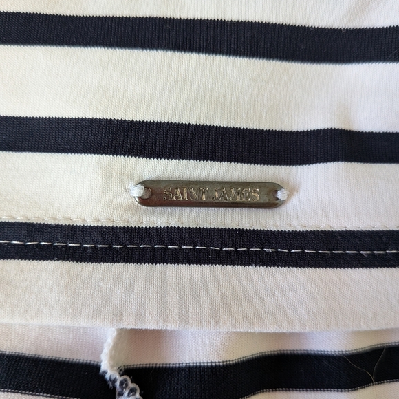 Saint James Breton Striped 3/4 Sleeve Top – Navy & White – Women’s 8 #61 - Picture 4 of 6
